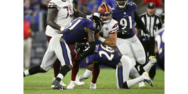 Baltimore Ravensin 24 ottelun voittoputki katkaisi Washington Commandersin